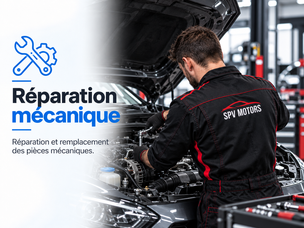 Garage automobile Strasbourg – mécanicien SPV MOTORS effectuant une réparation mécanique